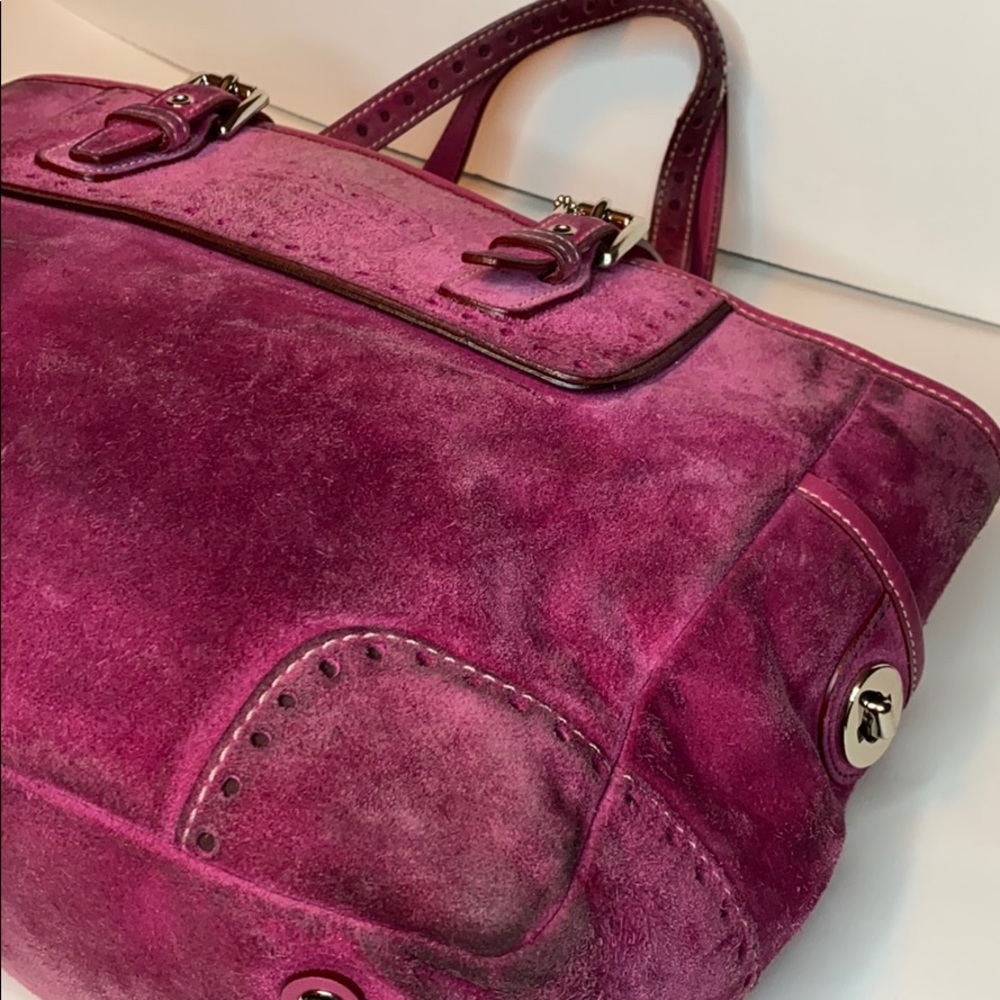 Coach pink suede bag - Picture 3 of 15